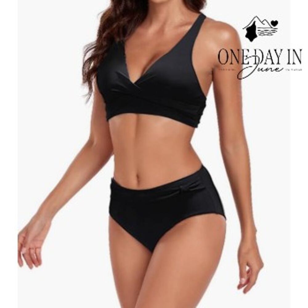 Adisputent Cross Front Bikini Swimsuit Size S